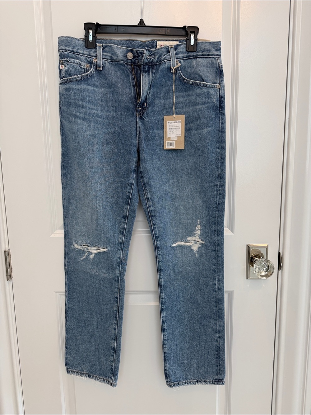 AG Ex-Boyfriend Slouchy Slim Straight-Leg Women’s Jeans in Medium Blue Wash